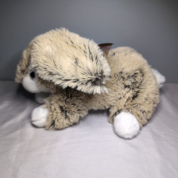 Tom's Toy Bunny Rabbit Plush Frosted Brown White Easter Stuffed Toy Animal Bow - Picture 2 of 11